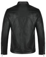 Allthemen Lederjacke Herren Bikerjacke mit Stehkragen