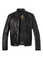 BELSTAFF Herren Lederjacke schwarz Lammleder unifarben