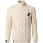 BOB Herren Rollkragenpullover beige unifarben