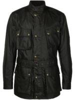 Belstaff Gewachste Jacke mit Gürtel - Grün