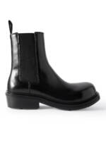 Bottega Veneta - Fireman Glossed-Leather Chelsea Boots - Men - Black - EU 43