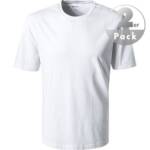 Brax Herren T-Shirts weiß Baumwolle