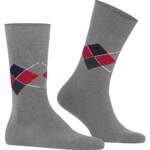 Burlington Herren Socken rot Baumwolle Gemustert