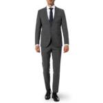 CG Herren Anzug grau Wolle Slim Fit