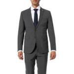 CG Herren Sakko grau Wolle Slim Fit