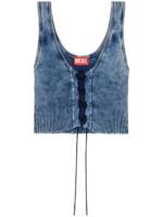 Diesel Cropped-Top mit Schnürung - Blau