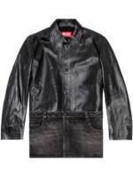 Diesel L-Bretch Lederjacke - Schwarz