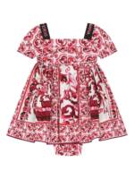 Dolce & Gabbana Kids Kleid mit Majolica-Print - Rot