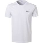 EA7 Herren T-Shirt weiß Baumwolle