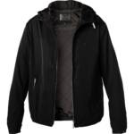 EMPORIO ARMANI Herren Jacke schwarz Mikrofaser unifarben