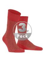 Falke Herren Socken rot Baumwolle Gemustert