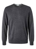 Gran Sasso Herren Pullover grau Kaschmir unifarben