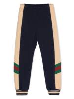 Gucci Kids Jogginghose mit Webdetail - Blau