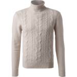 HACKETT Herren Rollkragenpullover beige unifarben