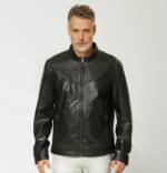 Jilani Lederjacke Bion-2 Jilani - Herren Echtleder Lederjacke Lammnappa schwarz