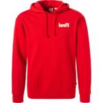 Levi's® Herren Hoodie rot Baumwolle unifarben