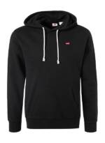 Levi's® Herren Hoodie schwarz Baumwolle unifarben