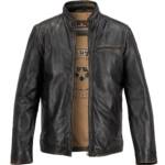 MILESTONE Herren Lederjacke braun Nappaleder unifarben