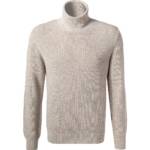 Marc O'Polo Herren Rollkragenpullover beige Baumwolle unifarben