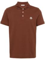 Moncler Poloshirt mit Logo-Patch - Braun