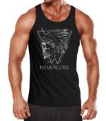 Neverless Tanktop Herren Tank-Top Neverless Totenkopf Muskelshirt Muscle Shirt mit Print