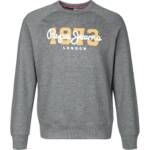 Pepe Jeans Herren Sweatshirt grau Baumwolle Logo und Motiv