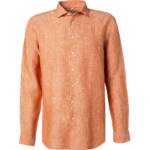 Seidensticker Herren Hemd orange Leinen