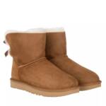 UGG Boots & Stiefeletten - W Mini Bailey Bow Ii - Gr. 36 (EU) - in Cognacbraun - für Damen