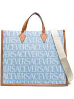 Versace Versace Allover denim tote bag - Blau