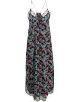 Zadig&Voltaire Maxikleid mit Blumen-Print - Schwarz