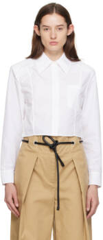 3.1 Phillip Lim White Cropped Shirt