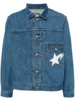 A BATHING APE® STA Jeansjacke mit Logo-Print - Blau