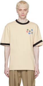 ADER error Beige Patch T-Shirt