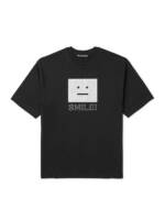 Acne Studios - Exford Embellished Glittered Logo-Print Cotton-Jersey T-Shirt - Men - Black - S