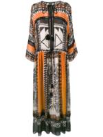 Alberta Ferretti Maxikleid im Boho-Look - Schwarz