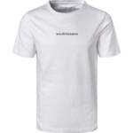 BALDESSARINI Herren T-Shirt weiß Baumwolle