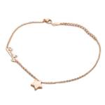 BUNGSA Armband Bettelarmband Lucky Star rosegold aus Edelstahl Damen (1 Armband, 1-tlg), Bracelet Armschmuck