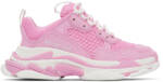 Balenciaga Kids Kids Pink & White Triple S Sneakers