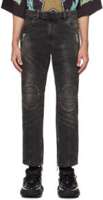 Balmain Black Biker Jeans