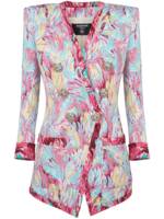 Balmain Blazer mit Feder-Print - Rosa