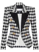 Balmain Blazer mit Rautenmuster - Schwarz