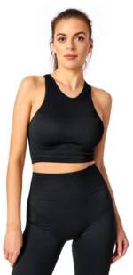 Bellivalini T-Shirt Sport Oberteile Damen Crop Top Geripptes Shirt Gym Yoga BLV-RIB-TOP (1-tlg)