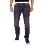 Denim Distriqt Regular-fit-Jeans Herren Basic Regular Fit Jeans mit Stretch Schwarz 3006 W38/L34