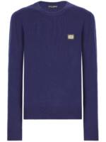 Dolce & Gabbana Pullover mit Logo-Schild - Blau