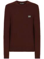 Dolce & Gabbana Pullover mit Logo-Schild - Rot