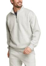 Eddie Bauer ® Sig Fleece Pullover mit 1/4-Reißverschluss Herren Grau Gr. XL