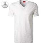 HUGO Herren T-Shirts weiß Baumwolle