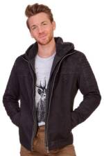 Hangowear Outdoorjacke Lederjacke Herren - LEOPOLD - schwarz