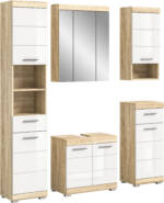 INOSIGN Badmöbel-Set "Siena", (Set, 5 St.), Hochschrank, Spiegelschrank, WBU, Hängeschrank, Unterschrank