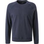 JUVIA Herren Sweatshirt blau Baumwolle unifarben